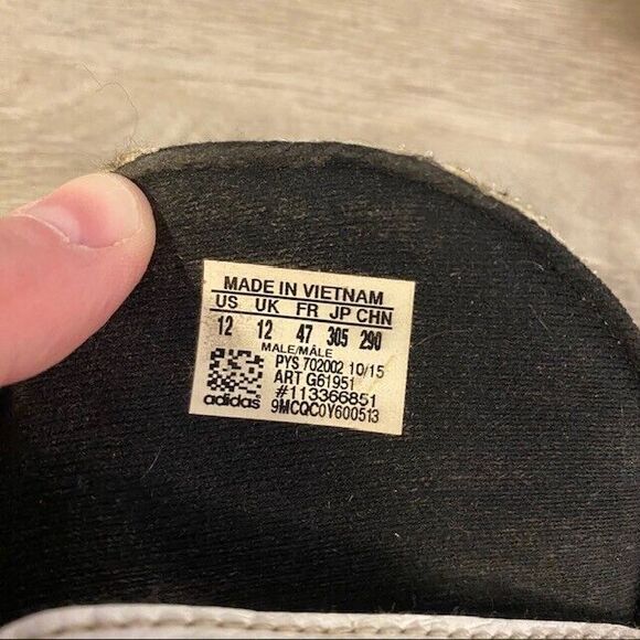 Adidas Sandals Mens Superstar 3G Slides White Adjustable Open Toe G61951 Size 12 - Picture 5 of 6